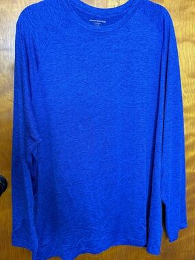 NWOT - Amazon Essentials XXL Blue Performance Long Sleeve Athletic Shirt